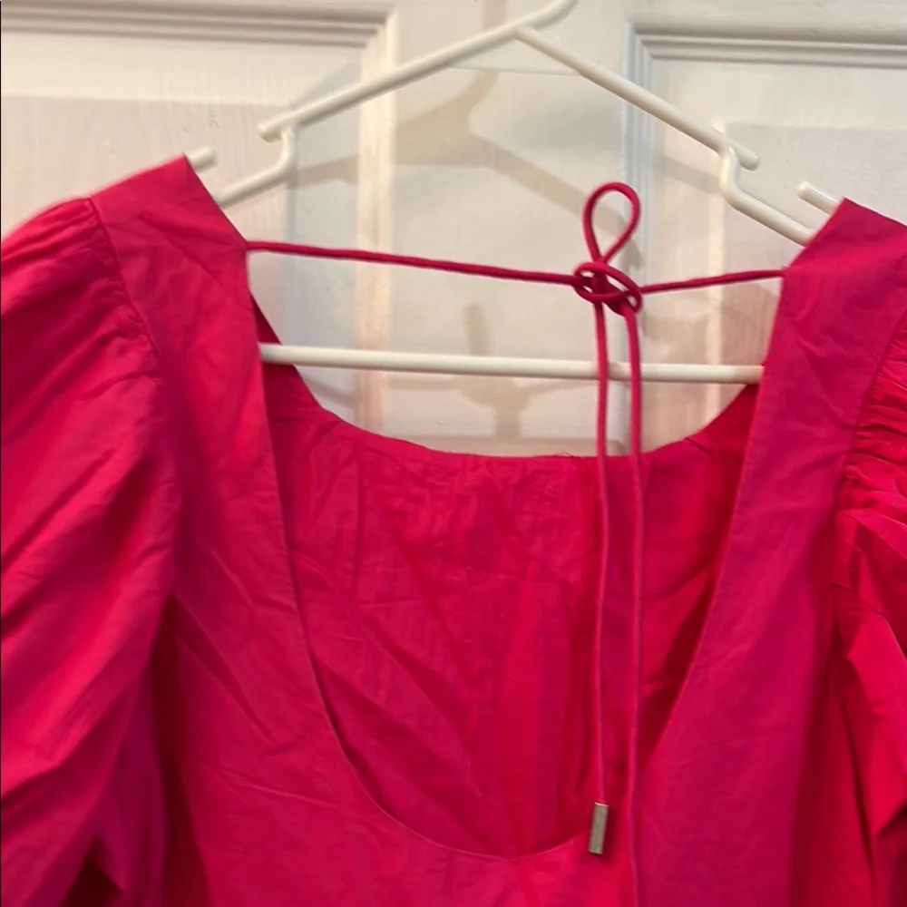 Anthropologie puff sleeve romper dress size 2 - Picture 9 of 13